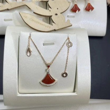 Pomuse DREAM NECKLACE CARNELIAN DIAMOND