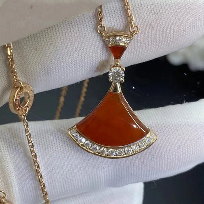 Pomuse DREAM NECKLACE CARNELIAN DIAMOND