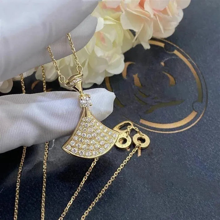 Pomuse DREAM NECKLACE GOLD FULL DIAMOND