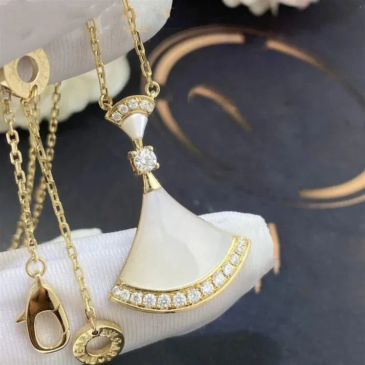 Pomuse DREAM NECKLACE MOP GOLD DIAMOND