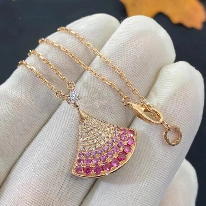 Pomuse DREAM NECKLACE PINK GOLD PINK DIAMOND