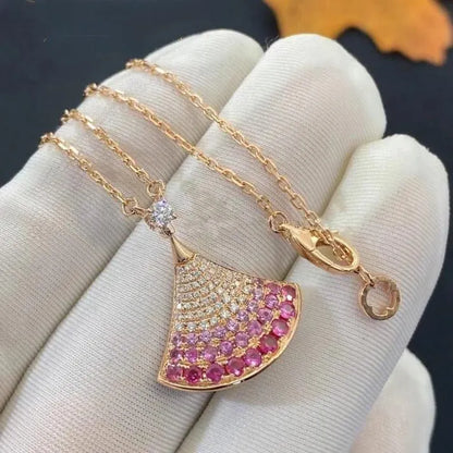 Pomuse DREAM NECKLACE PINK GOLD PINK DIAMOND
