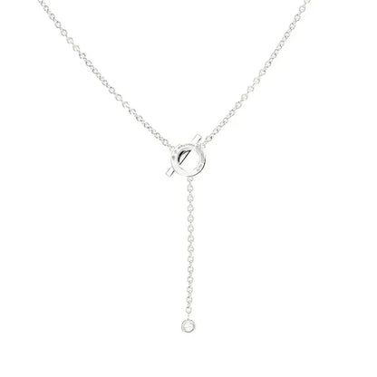Pomuse FINESSE SILVER DIAMOND NECKLACE