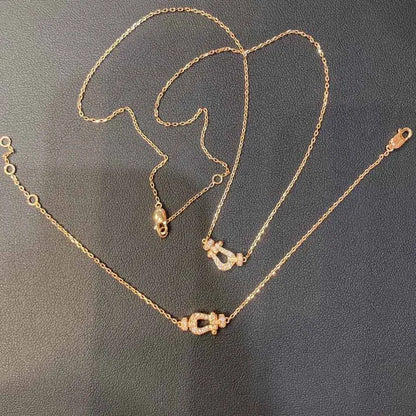 Pomuse FORCE 10 DIAMOND PINK GOLD NECKLACE MINI MODEL
