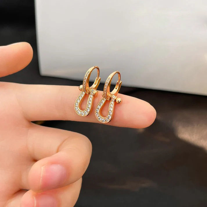 Pomuse FORCE 10 FULL DIAMOND DROP EARRINGS MEDIUM MODEL