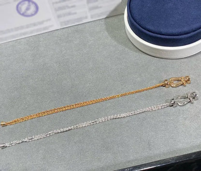 Pomuse FORCE SMALL HORSESHOE  DIAMOND CHAIN ROPE BRACELET