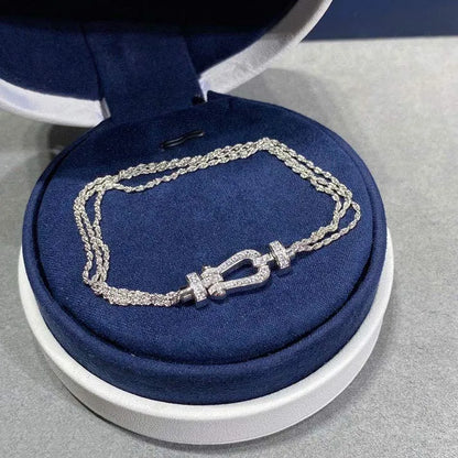 Pomuse FORCE SMALL HORSESHOE  DIAMOND CHAIN ROPE BRACELET