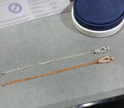 Pomuse FORCE SMALL HORSESHOE  DIAMOND CHAIN ROPE BRACELET