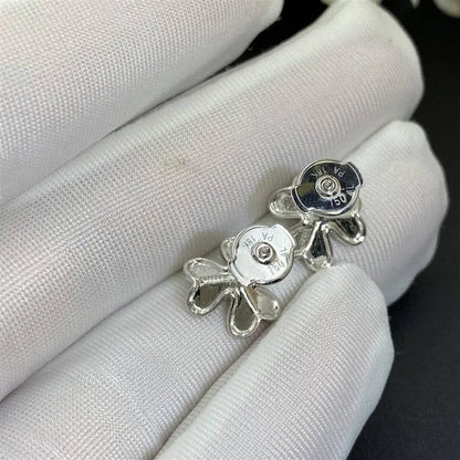 Pomuse FRIVOLE MINI SILVER FLOWER EARRINGS