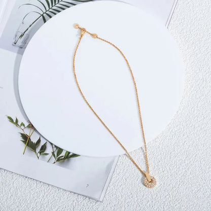 Pomuse GARI NECKLACE PINK GOLD DIAMOND