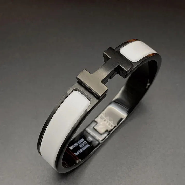 Pomuse H BRACELET 12MM BLACK WHITE CERAMIC