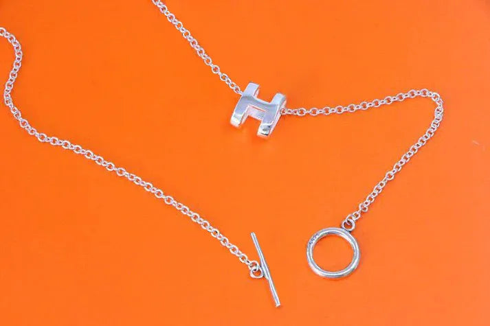 Pomuse H NECKLACE H LETTER OVAL SERIES