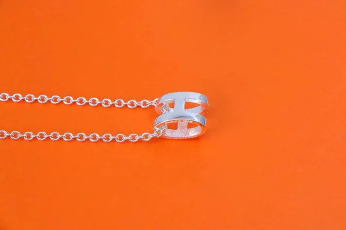 Pomuse H NECKLACE H LETTER OVAL SERIES