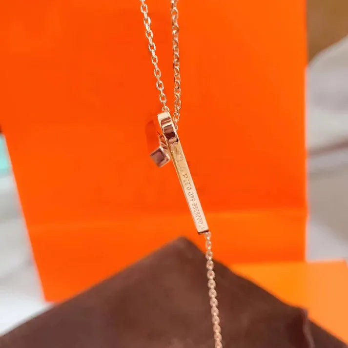 Pomuse H NECKLACE PLATINUM ROSE GOLD DIAMOND