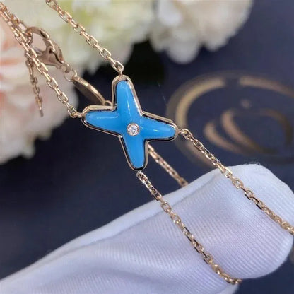 Pomuse JEUX BRACELET TURQUOISE PINK GOLD 1 DIAMOND