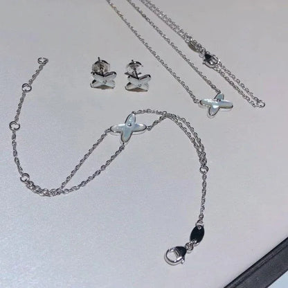 Pomuse JEUX BRACELET WHITE MOP SILVER 1 DIAMOND