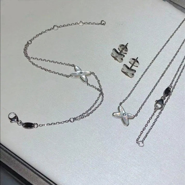 Pomuse JEUX BRACELET WHITE MOP SILVER 1 DIAMOND