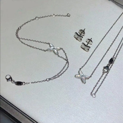 Pomuse JEUX BRACELET WHITE MOP SILVER 1 DIAMOND