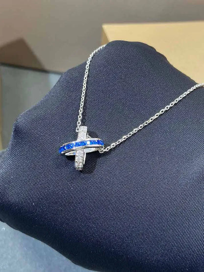 Pomuse LIENS DIAMOND SILVER NECKLACE
