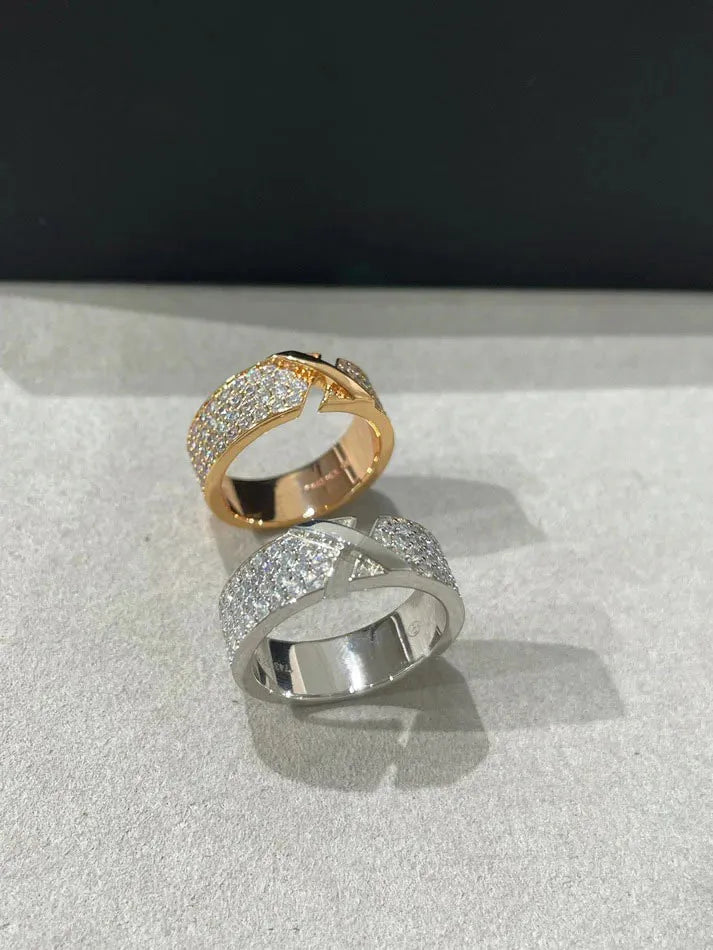 Pomuse LIENS EVIDENCE  DIAMOND PAVED RING