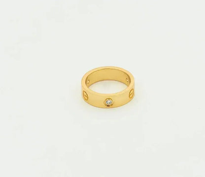 Pomuse LOVE RING 5.5MM 3 DIAMONDS GOLD