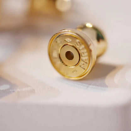 Pomuse MINI POP H GOLD EARRINGS GREY