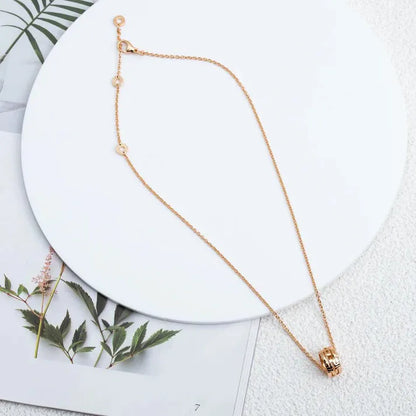 Pomuse PARENTESI NECKLACE PINK GOLD