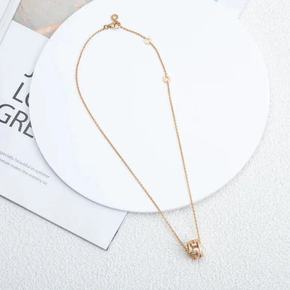 Pomuse PARENTESI NECKLACE PINK GOLD DIAMOND