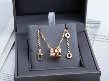 Pomuse SERPENTI PINK GOLD NECKLACE DIAMOND