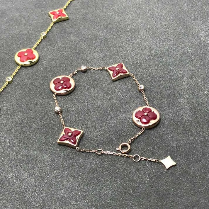 Pomuse STAR AND SUN CARNELIAN 4 MOTIFS 3 DIAMONDS