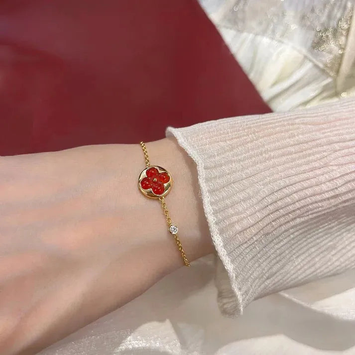 Pomuse SUN PEDANT CARNELIAN BRACELET