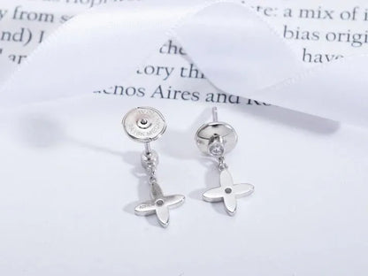 Pomuse VIDYLLE SILVER DIAMOND MINI DROP EARRINGS