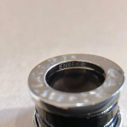 Pomuse ZERO 1 BLACK CERAMIC SILVER NECKLACE
