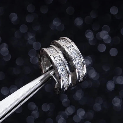 Pomuse ZERO 1 MINI SILVER DIAMOND EARRINGS