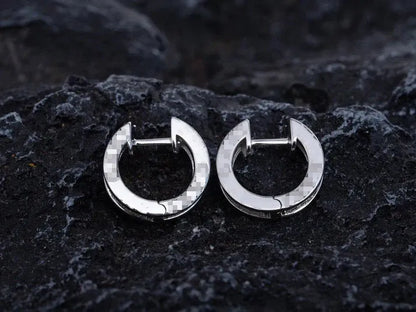 Pomuse ZERO 1 MINI SILVER DIAMOND EARRINGS