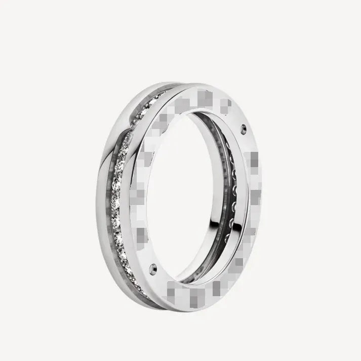Pomuse ZERO 1 ONE-BAND PAVED DIAMONDS ON THE SPIRAL RING