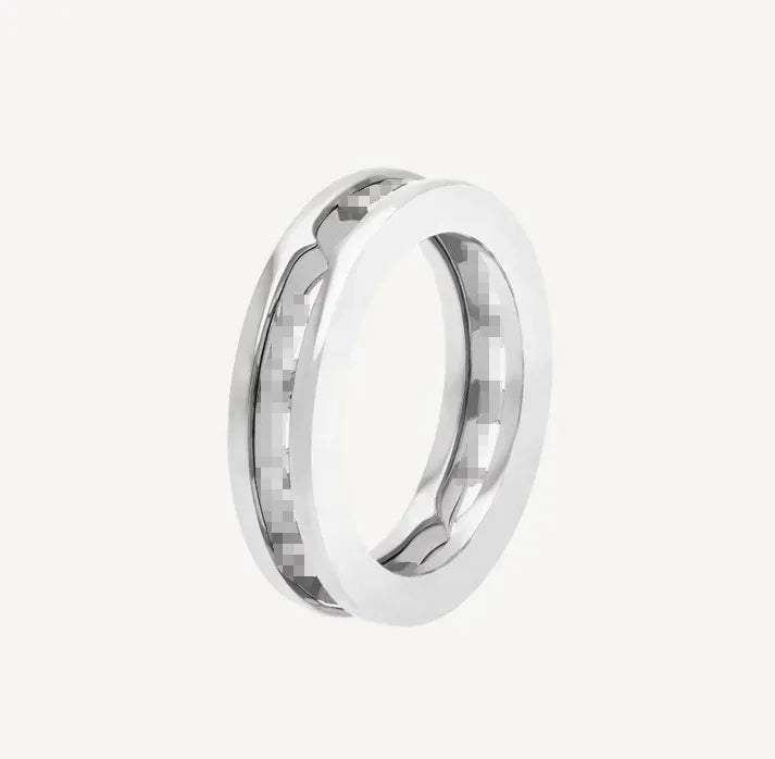 Pomuse ZERO 1 ONE-BAND WITH OPENWORK LOGO SPIRAL RING