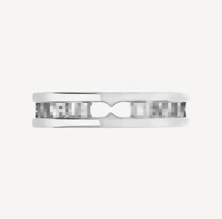 Pomuse ZERO 1 ONE-BAND WITH OPENWORK LOGO SPIRAL RING