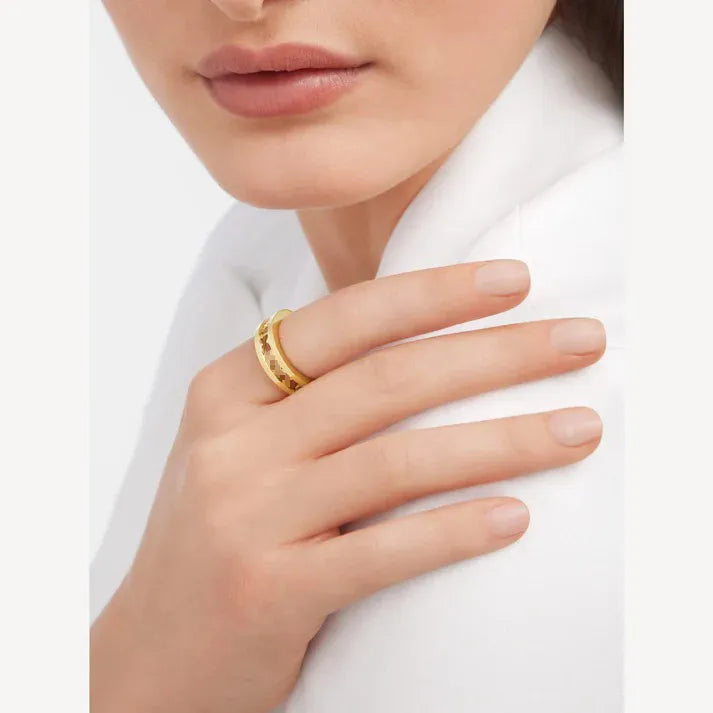 Pomuse ZERO 1 ONE-BAND WITH OPENWORK LOGO SPIRAL RING