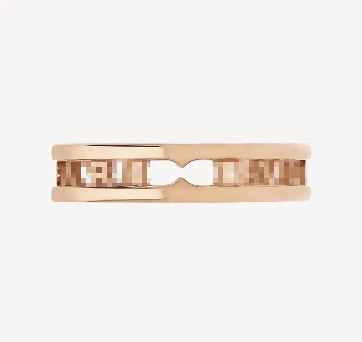 Pomuse ZERO 1 ONE-BAND WITH OPENWORK LOGO SPIRAL RING
