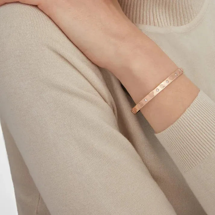 Pomuse ZERO 1 PINK GOLD 12 DIAMONDS BRACELET