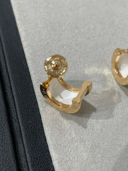 Pomuse ZERO 1 PINK GOLD CERAMIC EARRINGS