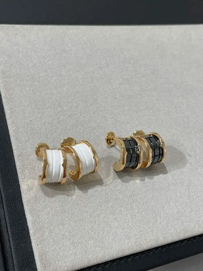 Pomuse ZERO 1 PINK GOLD CERAMIC EARRINGS