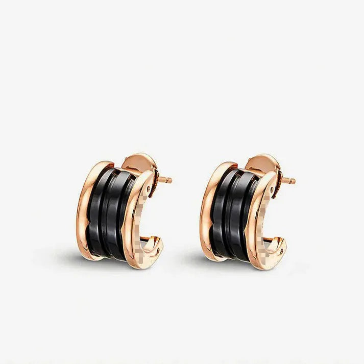 Pomuse ZERO 1 PINK GOLD CERAMIC EARRINGS