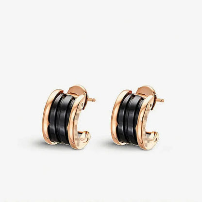 Pomuse ZERO 1 PINK GOLD CERAMIC EARRINGS