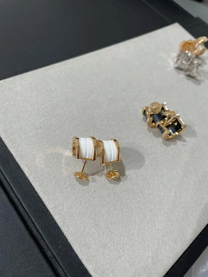 Pomuse ZERO 1 PINK GOLD CERAMIC EARRINGS