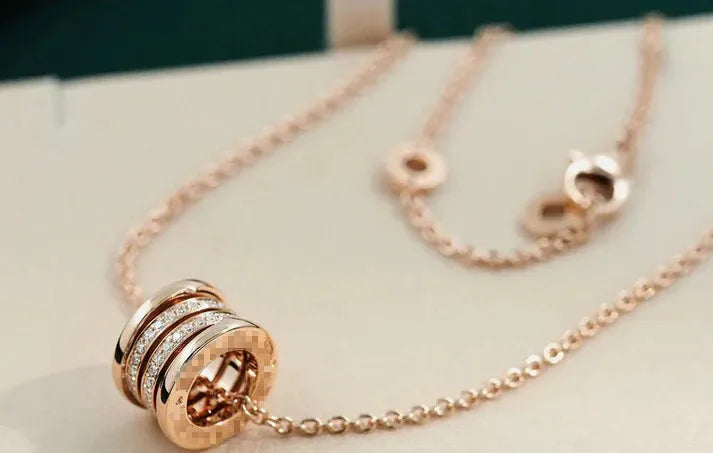 Pomuse ZERO 1 PINK GOLD DIAMOND NECKLACE