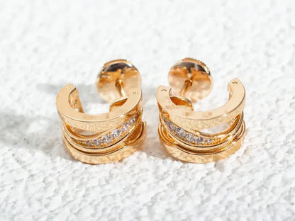 Pomuse ZERO 1 PINK GOLD DIAMONDS EARRINGS