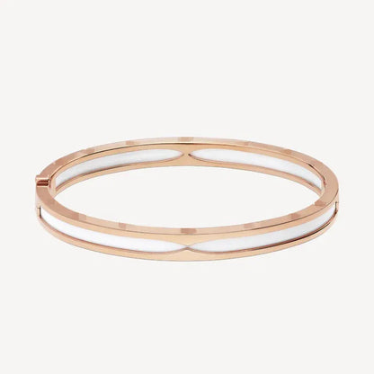Pomuse ZERO 1 PINK GOLD WITH WHITE CERAMIC BRACELET