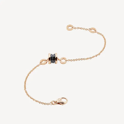 Pomuse ZERO 1 SOFT PINK GOLD AND BLACK CERAMIC BRACELET